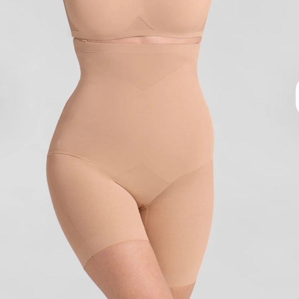 Honeylove SuperPower High Waisted Shapewear Short Sand Women M Sculpting Smooth